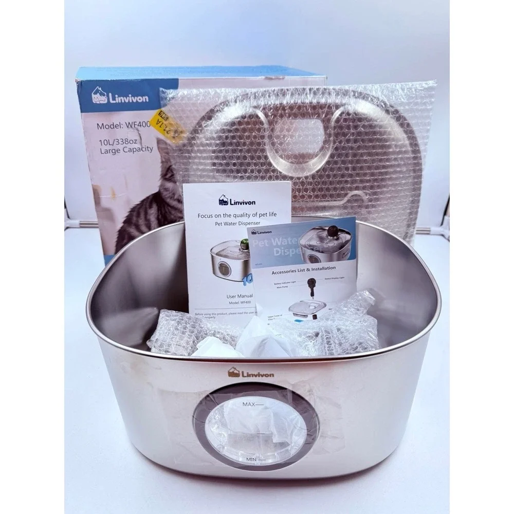 Dog Water Bowl Dispenser 10L/2.6Gal Automatic Dog Water Fountain With App & 2.4G